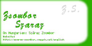 zsombor szaraz business card